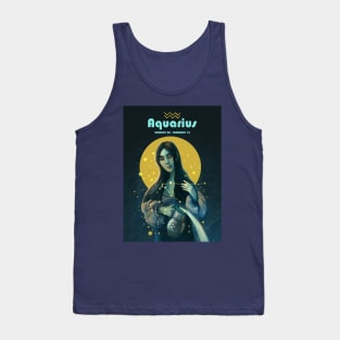 Birth chart aquarius artwork Tank Top